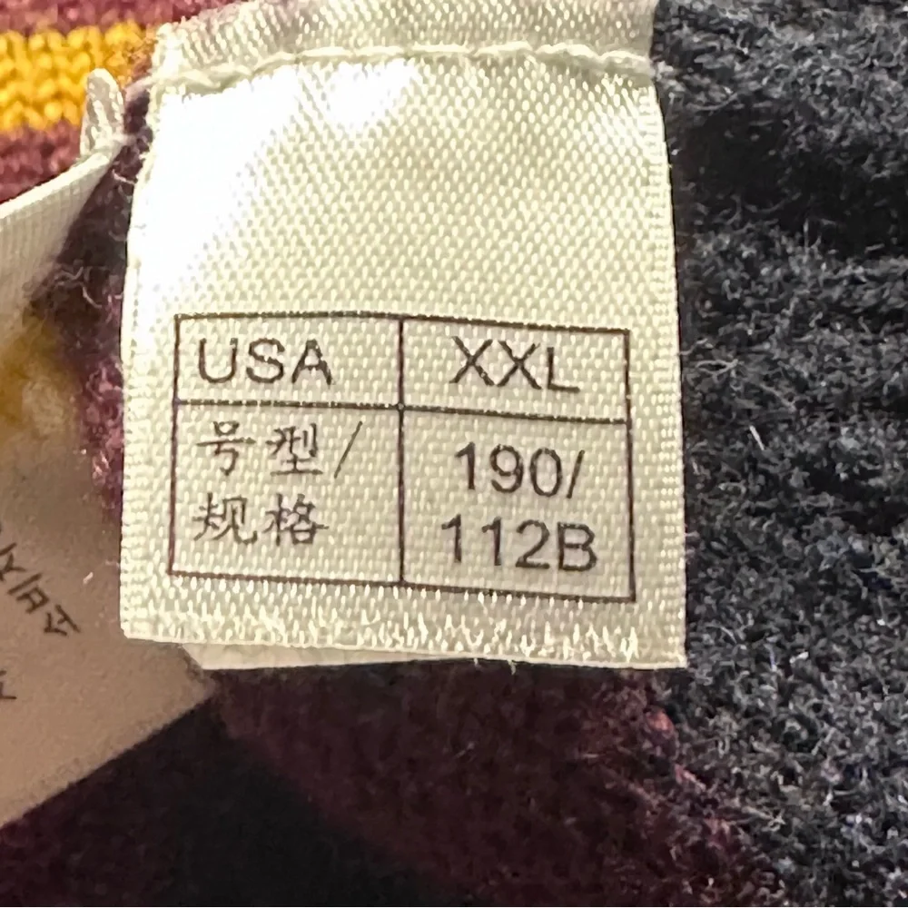 Brooks Brothers Men’s VINTAGE 1/4 Zip Stripe Sweater Merino Wool XXL